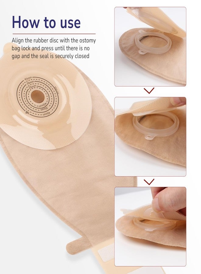 DERAYMI 15 PCS Colostomy Bags, Two Piece Convex Ostomy Bag Colostomy Supplies, Drainable Ostomy Pouches for Uneven Wrinkled Skin Irregular Stoma, Cut-to-fit 15-45mm (10 x Bags+5 x Convex Barriers - Image 4