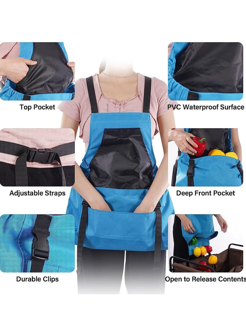 general Outdoor Gardening Apron with Large Pockets - Quick-Release Harvesting, Multi-Functional Picking Tool Apron (Suitable for Fruits / Vegetables / Herbs, Ideal for Gardeners / Farmers) - Image 3