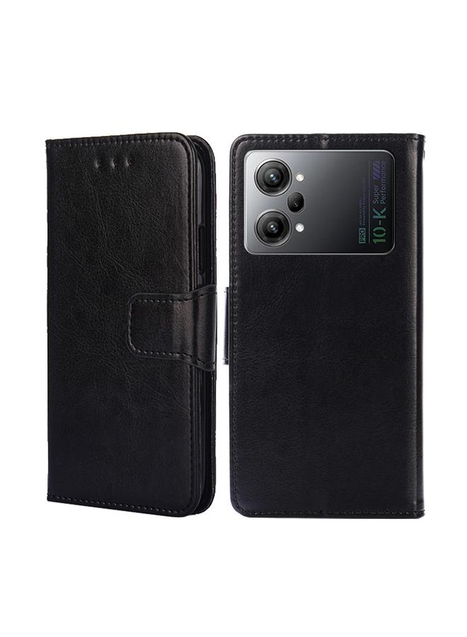 اس-توب جراب هاتف OPPO K10 Pro 5G مصنوع من الجلد بنسيج كريستالي - Image 1