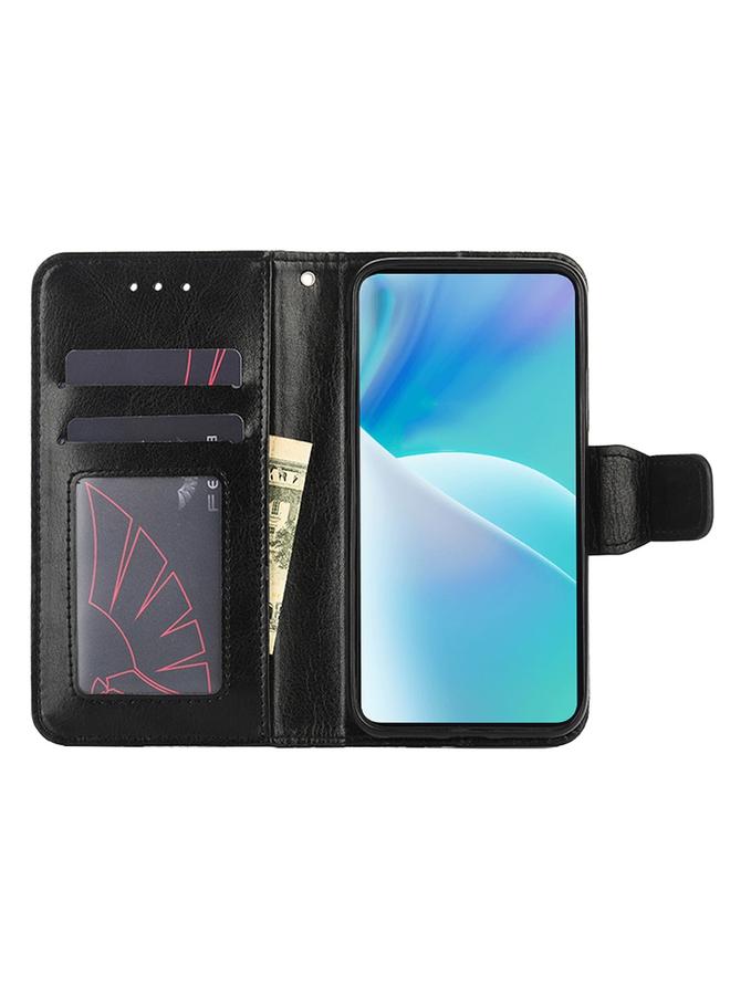 اس-توب جراب هاتف OPPO K10 Pro 5G مصنوع من الجلد بنسيج كريستالي - Image 3