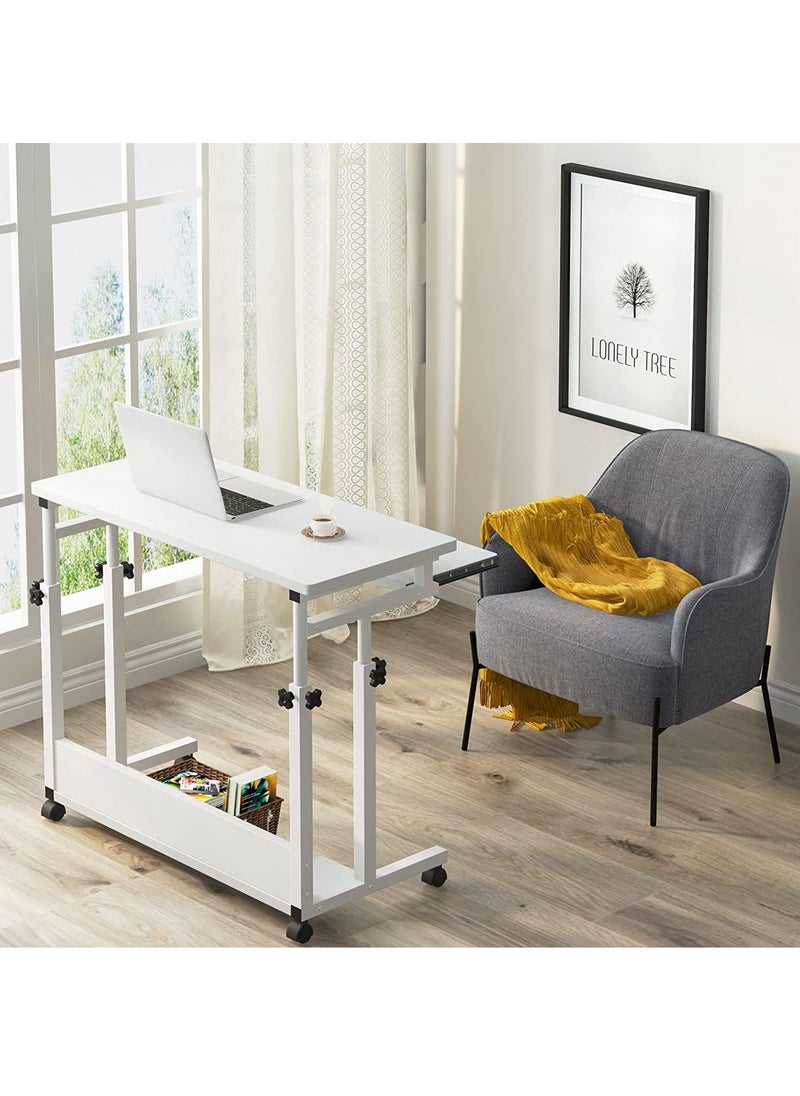 Bedside Computer Laptop Desk Desktop Computer Table with Keyboard Tray Desk Removable Lifting Gaming Study Desk