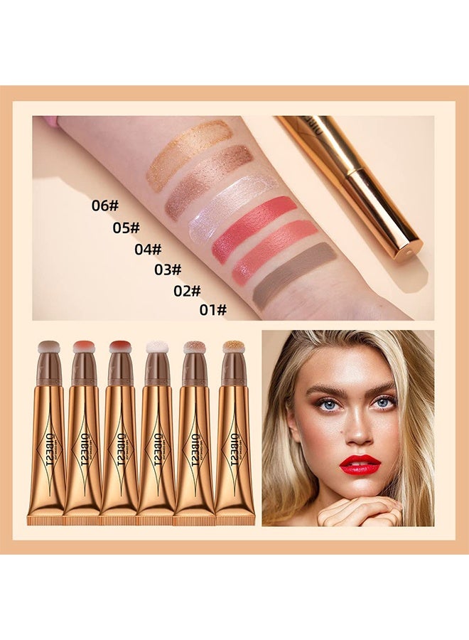 كيو آي بست قلم مكياج هايلايتر متعدد الوظائف، لؤلؤة متلألئة رفيعة، مكياج وجه مضئ طبيعي رقم 05 - Image 4