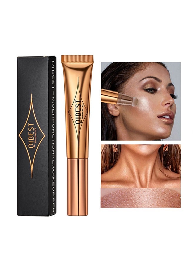 كيو آي بست قلم مكياج هايلايتر متعدد الوظائف، لؤلؤة متلألئة رفيعة، مكياج وجه مضئ طبيعي رقم 05 - Image 1