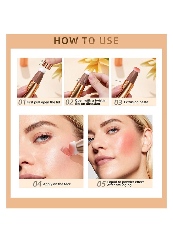 كيو آي بست قلم مكياج هايلايتر متعدد الوظائف، لؤلؤة متلألئة رفيعة، مكياج وجه مضئ طبيعي رقم 05 - Image 5