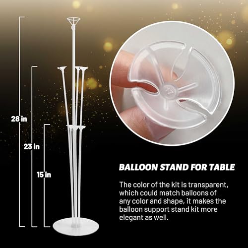 JOYYPOP 20 Sets Balloon Stand Kit Balloon Sticks with Base Birthday Graduation Party Decorations Wedding - Image 5