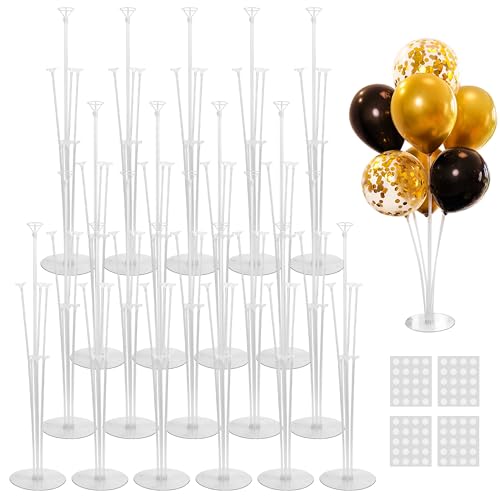 JOYYPOP 20 Sets Balloon Stand Kit Balloon Sticks with Base Birthday Graduation Party Decorations Wedding - Image 1