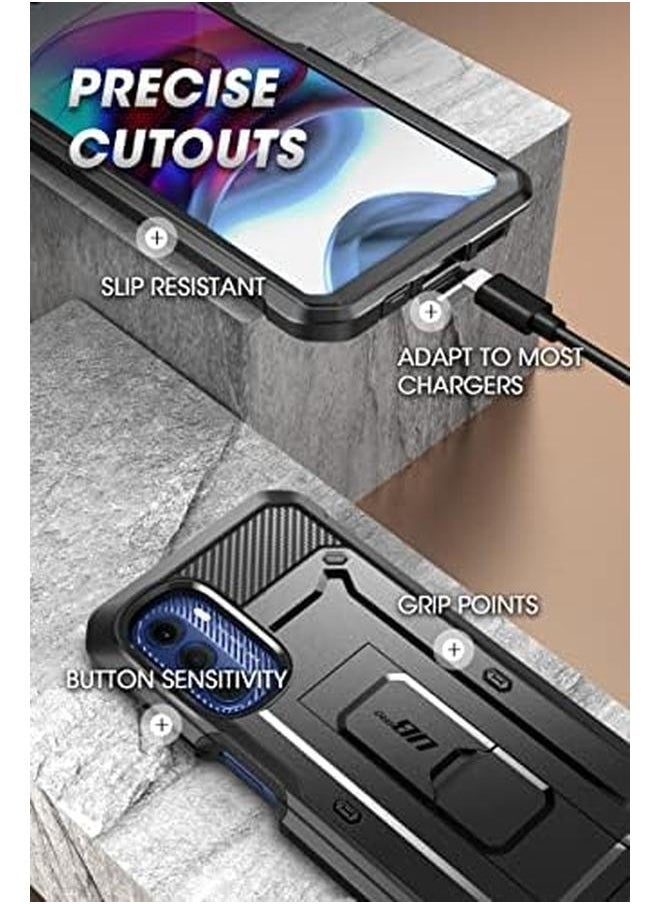 SupCase - Unicorn Beetle Pro Series Case For Moto G Stylus 5G 2022 Not Fit 4G Version With Built In Screen Protector Full Body Rugged Belt Clip And Kickstand Case Black - Image 1
