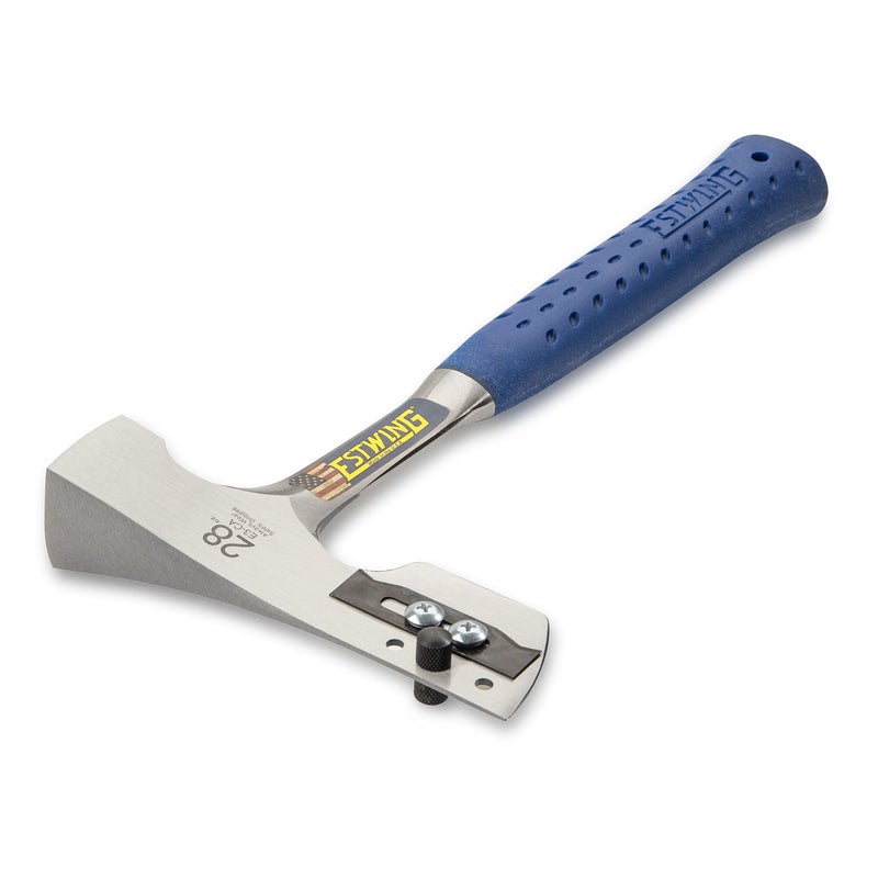 ESTWING Shingler's Hammer - 28 oz Roofer's Tool with Milled Face & Shock Reduction Grip - E3-CA, Silver - Image 2