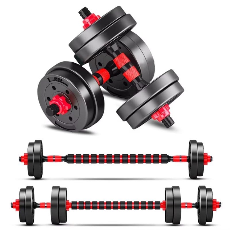 BCBIG Adjustable-Dumbbells-Sets,Free Weights-20lb(10lb*2) Dumbbells Set of 2 Convertible To Barbell A Pair of Lightweight for Home Gym,Women and Men Equipment - Image 1