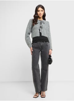 VERO MODA Open Work Tie Detail Cardigan  - Image 4