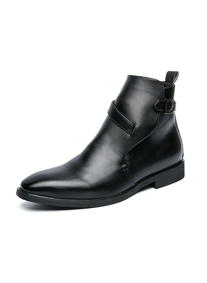 KUYING New Men's Casual Leather Boots - Image 1