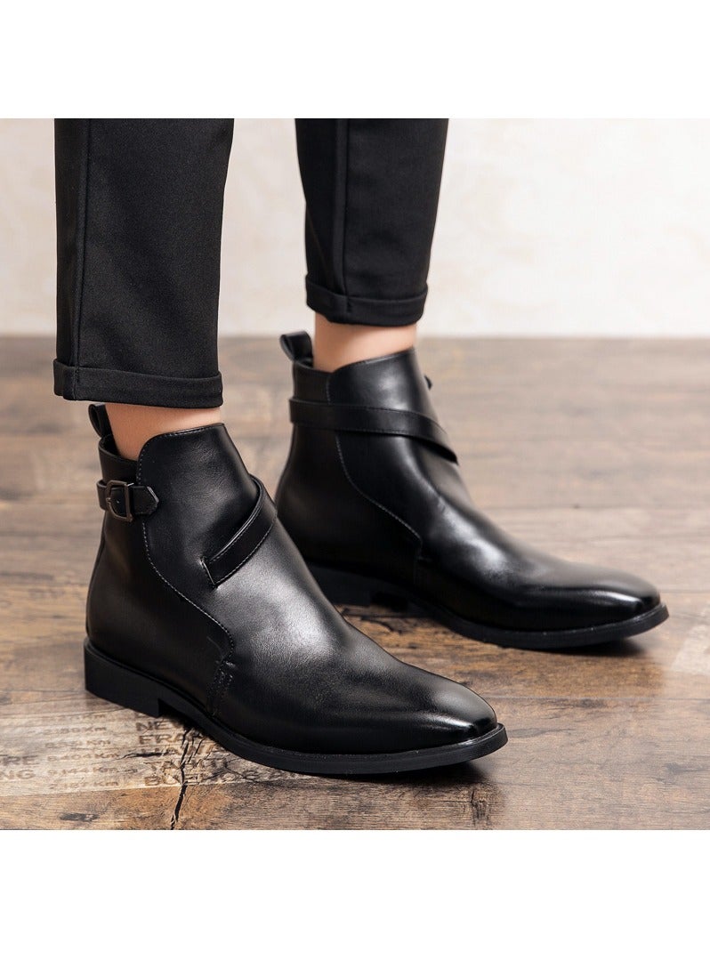 KUYING New Men's Casual Leather Boots - Image 2