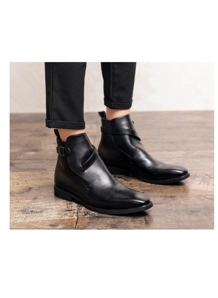 KUYING New Men's Casual Leather Boots - Image 3