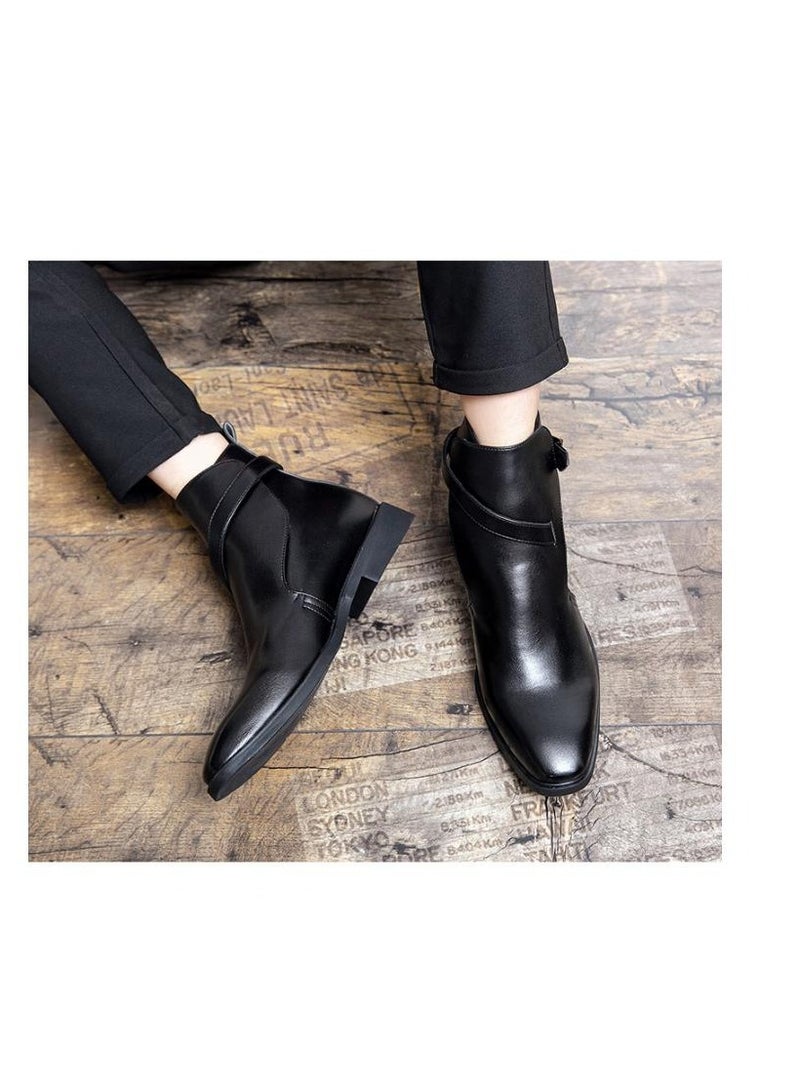 KUYING New Men's Casual Leather Boots - Image 4