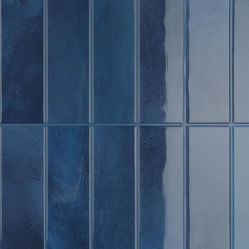 CRE8TIVE 16 Sheets Straight Linear Peel and Stick Tile for Bathroom Kitchen Backsplash Tiles Peel and Stick on Blue Tile Self Adhesive Rectangular Subway Tiles for Laundry Room Shower Walls 12"x12" - Image 1