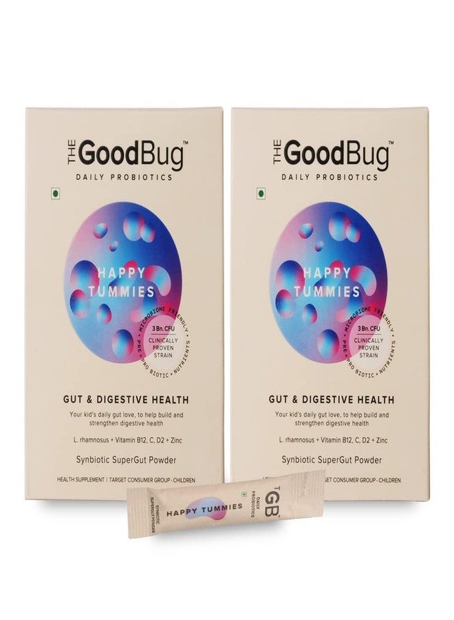 The Good Bug Happy Tummies SuperGut Powder | Immunity Booster Pre & Probiotic Supplement for Kids | 3 Billion CFU of Clinically Proven Strains | 30 Days Pack - Image 1