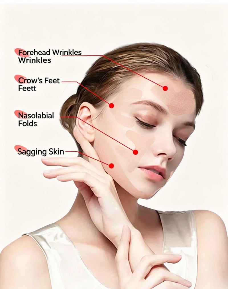 20Pcs Elastic Nasolabial Fold Lifting Patches, Anti Smile Line Firming Face Tape - Image 2