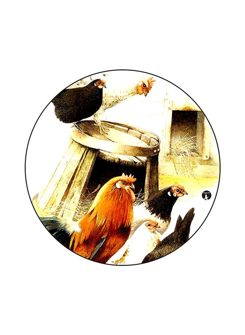 RKN Chickens Print Mouse Pad Multicolour