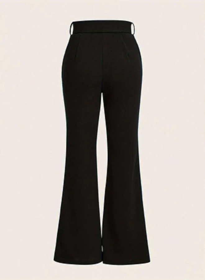 Take Two  Black Tie-Waist Flared Pants for Women | Best Price UAE