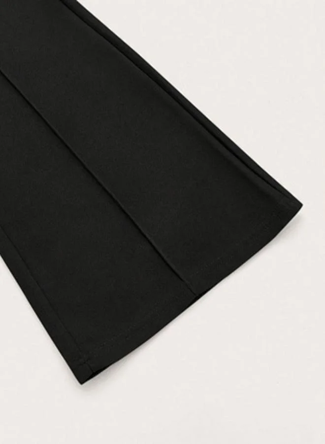Take Two  Black Tie-Waist Flared Pants for Women | Best Price UAE