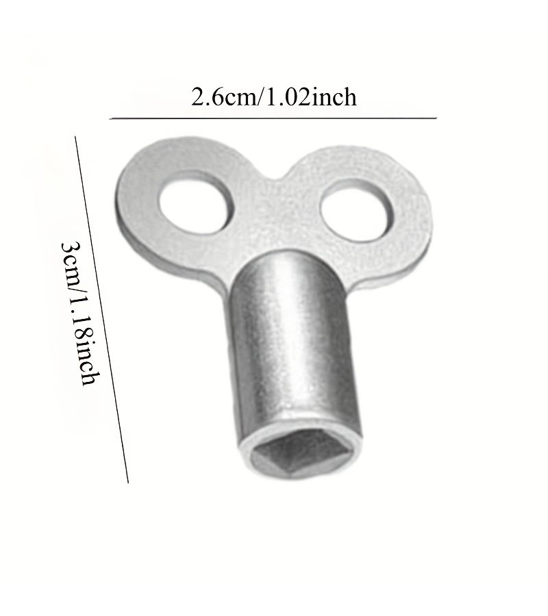 Set Of 5 Silvery Universal Radiator Bleed Keys Compatible With All Radiator Types - Image 1