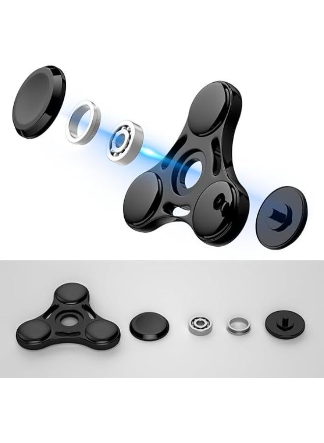 Fidget Spinners Toy, 2-5 Min Spins Time Stainless Steel R188 Bearing Metal Fidget Spinner, EDC ADHD Stress Anxiety Relieves, Fidget Spinner Toys for Kids and Adults (Black) - Image 2