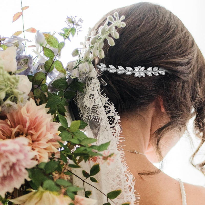 White Rhinestone Navette Glass Teardrop Flower Applique Patch For DIY Wedding Dress Belt Shoes - Image 5