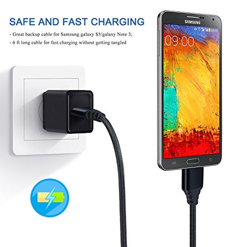 Besgoods USB 3.0 Micro Cable, 3-Pack 6ft Super Speed USB 3.0 Cable A Male to Micro B Charger Cable Compatible for Samsung Galaxy S5, Note 3, External Hard Drive and More - Black - Image 4