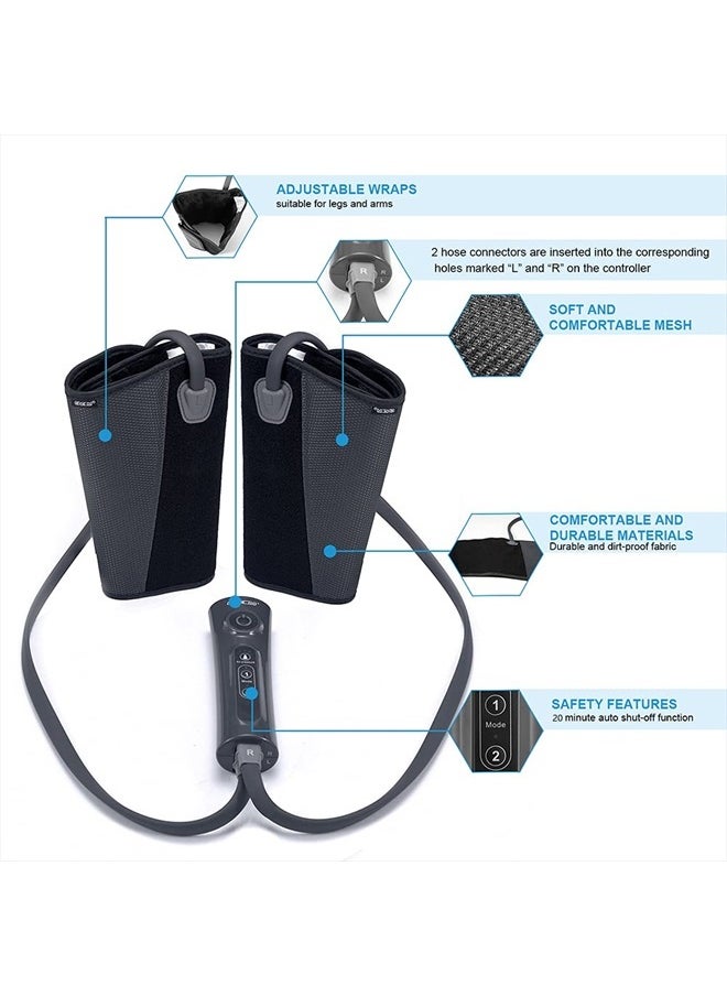 CINCOM - Leg Massager for Circulation, Air Compression Calf Massager with 2 Modes 3 Intensities and Helpful for Pain Relief RLS Edema and Muscles Relaxation Fathers Mothers Day Gifts - Image 1