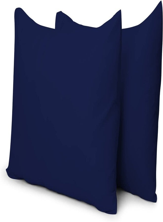 EASY NAP Youth Pillowcase 16" x 22" Size Pack of 2 Pieces Kids Travel Pillow Cover Envelope Closure 500 Thread Count 100% Egyptian Cotton & Hypoallergenic Fits Pillows Sized 12x16, 13x18 or 14x19 Navy Blue - Image 2