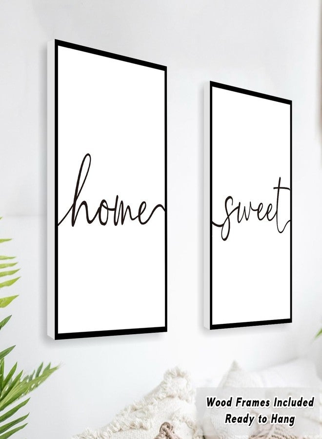 WALTSOM FRAMED Home Sweet Home Wall Art, Modern Home Sweet Home Sign for Large Living Room Wall Decor (Ready to Hang, Set of 3, 12x16 Inch, Framed) - Image 2