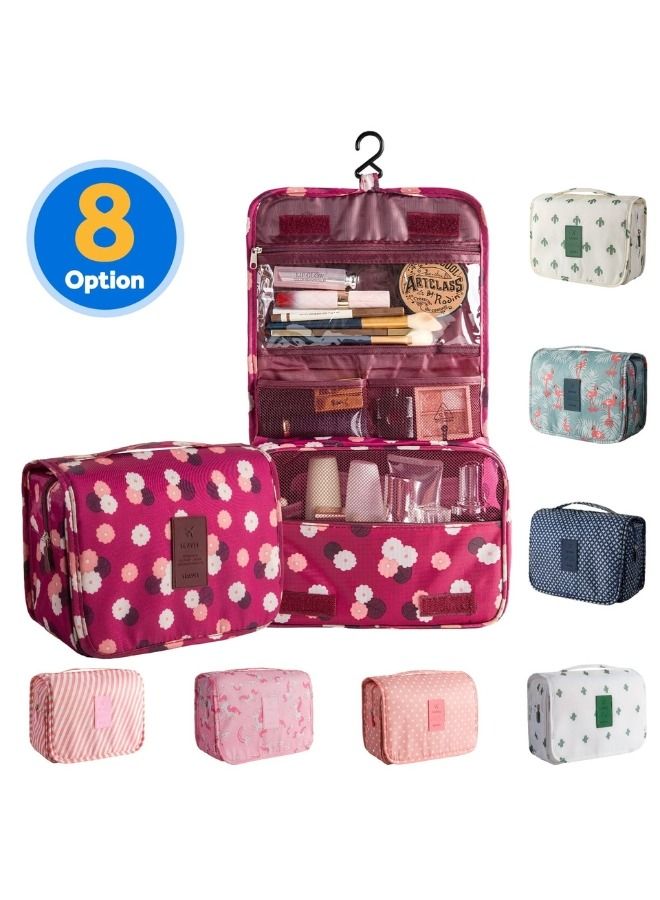 Travel Toiletry Bag Organizer Handy Cosmetic Bag Large Capacity Makeup Bag Portable Foldable Makeup Bag with Hook Organizer Cosmetic Bag for Men and Women - Image 1