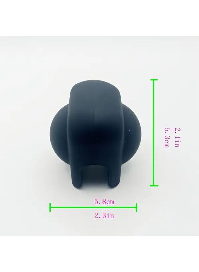 Black Silicone Lens Cap Protector with Smooth Rounded Design for Camera Lens Guard Accessories Durable Minimalist - Image 2