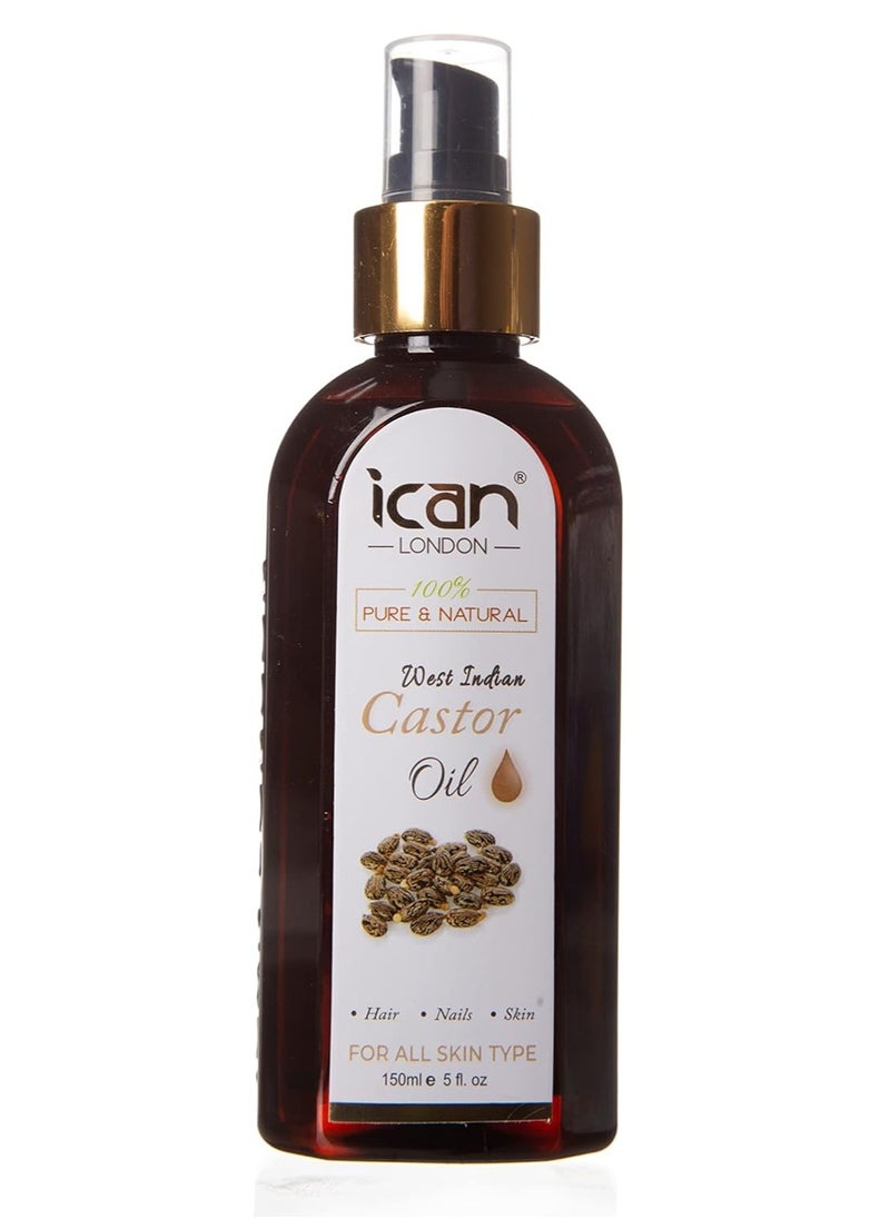 iCan London ICAN LONDON 100% PURE AND NATURAL WEST INDIAN CASTOR OIL 150ML  - Image 1