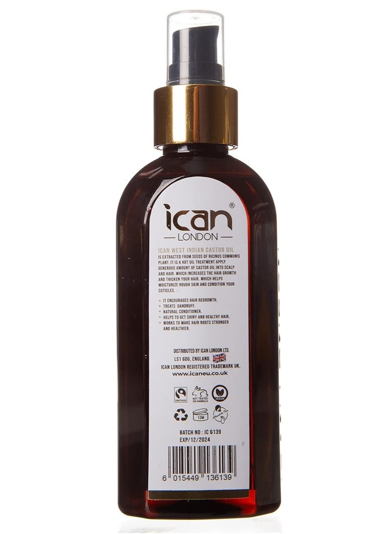 iCan London ICAN LONDON 100% PURE AND NATURAL WEST INDIAN CASTOR OIL 150ML  - Image 2