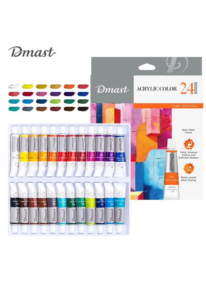 Deli Deli EC331-24 Acrylic Color #24 – Satin Matt Finish, Vivid Colors, 12ml 