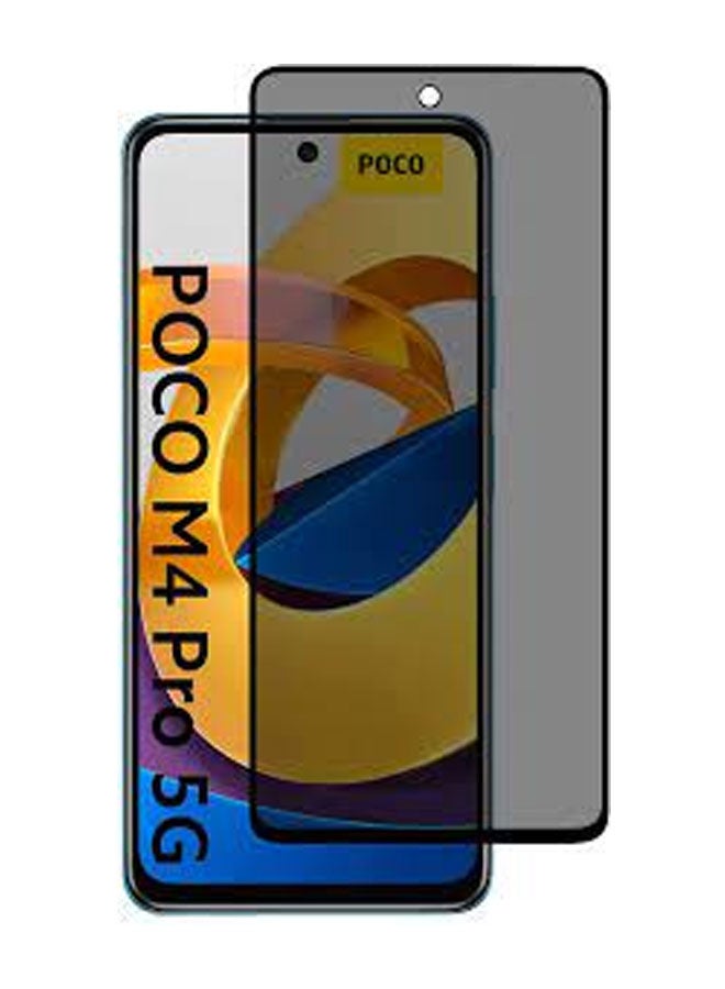 EYE CATCH 5D Anti-Spy Privacy Tempered Glass Screen Protector For Xiaomi Redmi Poco M4 Pro Black - Image 1