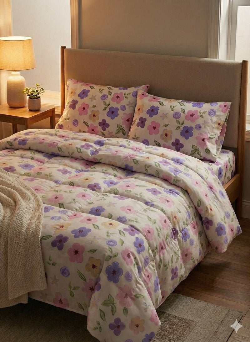 يارلن-كيس لحاف بسوستة، 220*240 سم، تصميم فلورال 2