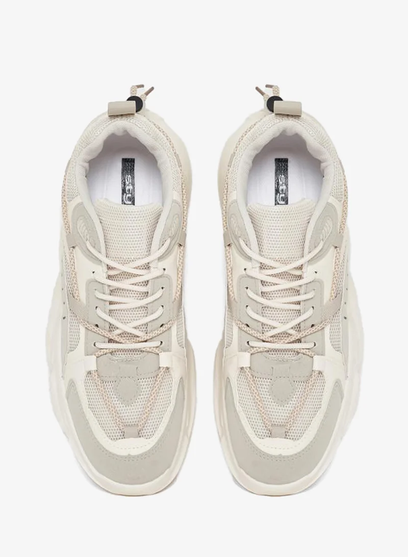 ستايلي اكتيف حذاء سنيكرز بنعل شانكي وأربطة