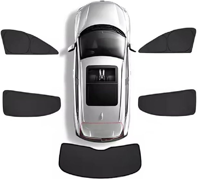Car Window Sun Shade for Jaguar I-Pace 2023-2025, Side Windows Sunshades Uv Protection Privacy Sunshade Shield Light Blocking Cover Durable Auto Shades, H/4 Side Windows + Tailgate - Image 1