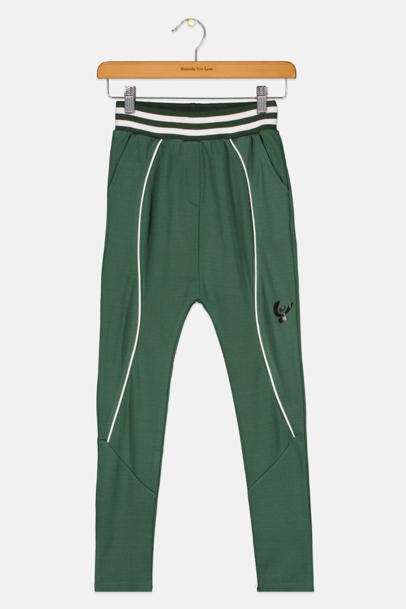 FREDDY Kids Girl Sportswear Pull On Outdoor Leggings, Green - Image 1