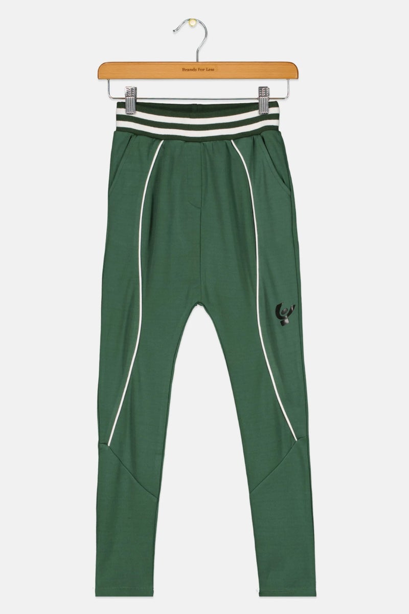 FREDDY Kids Girl Sportswear Pull On Outdoor Leggings, Green - Image 2