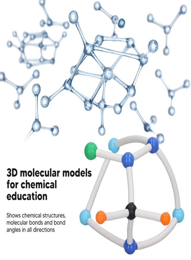 GLOGLOW Chemistry Set Chemistry Atoms Chemistry Molecular Model Kit 3D Micro Molecular Structures Model Chemistry Molecular Model Kit - Image 3