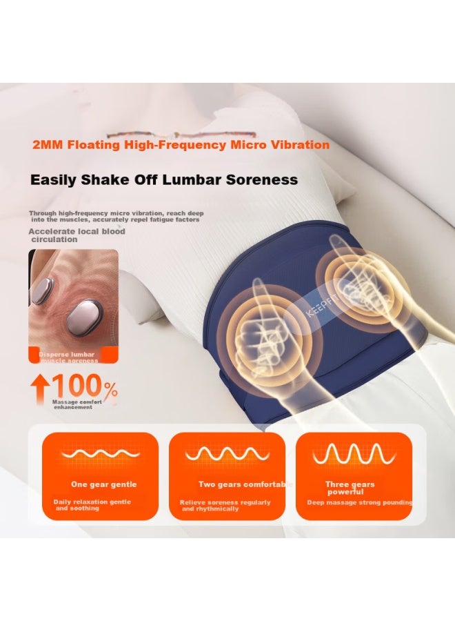 Keepfit Waist Massager Waist Massager Electric Heating Waist Belt Vibration Waist Hot Compress Waist Protector Waist Support Gift For Elderly Women's Day International Women's Day Gift - Image 4