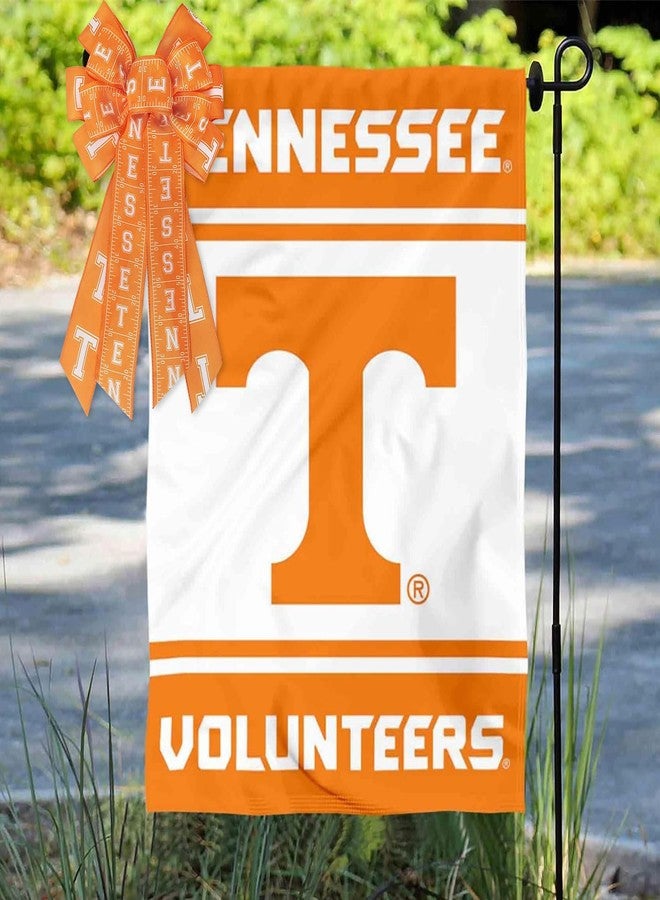 Glodecart Large Tennessee Bow for Tennessee Vols Wreath, Orange White Football Field Wreath Bow for UT Football Fans Front Door Outdoor Wall Tree Topper Decor Sports Party Supplies Hanging Ornament - Image 4