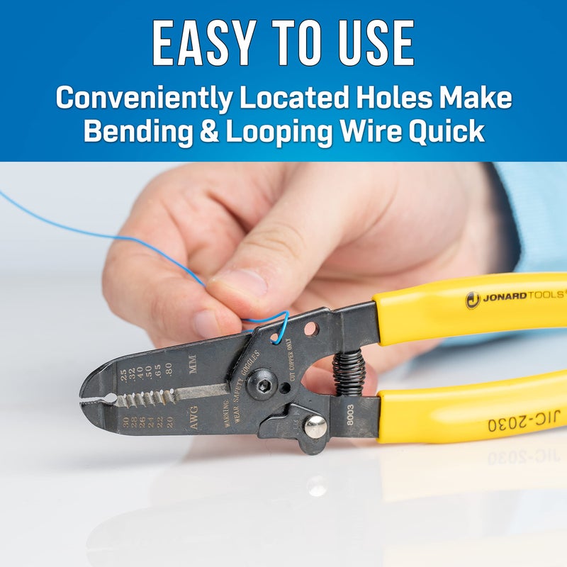 Jonard Tools JIC-2030 20-30 AWG Wire Stripper and Cutter, 6-3/4" Length, 1 Count (Pack of 1) - Image 3