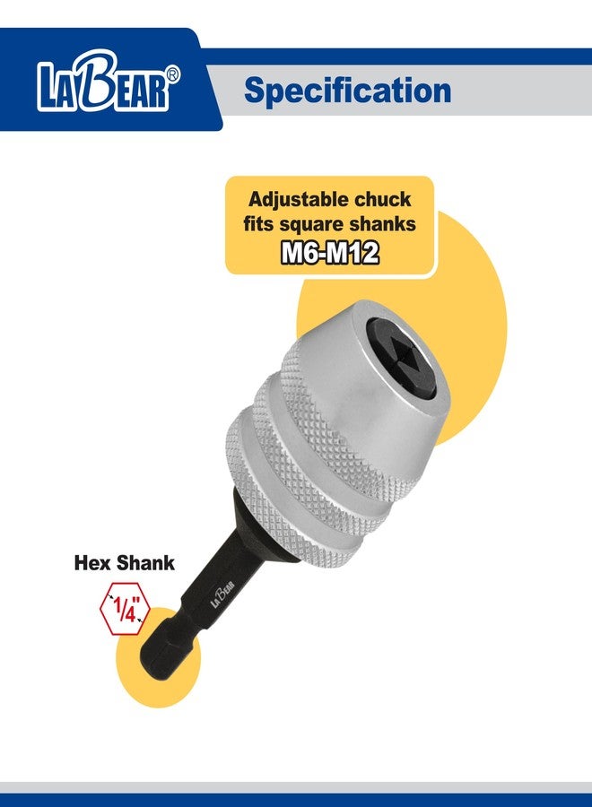 LABEAR Interchangeable Tap Chuck, Adjustable Tap Socket (6.35mm M3~M8) - Image 4