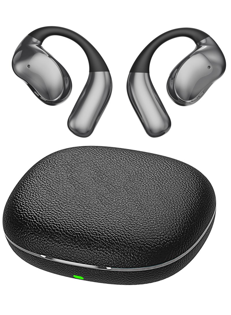 Liboer Wireless Earbuds Bluetooth 5.4 Headphones 68Hrs Comprehensive battery life Ear Buds IPX5 Waterproof Sports Earphones Wireless Charging Case Over-Ear Earhooks Headest-Silver-Grey+Black - Image 1