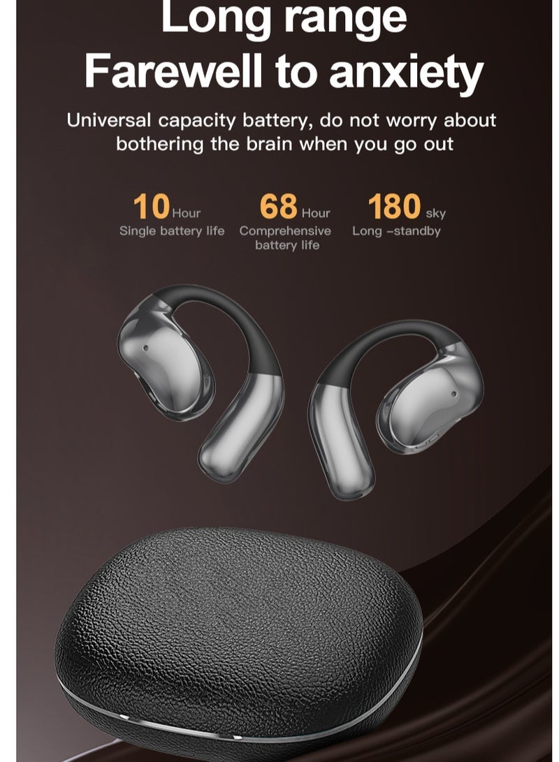 Liboer Wireless Earbuds Bluetooth 5.4 Headphones 68Hrs Comprehensive battery life Ear Buds IPX5 Waterproof Sports Earphones Wireless Charging Case Over-Ear Earhooks Headest-Silver-Grey+Black - Image 4