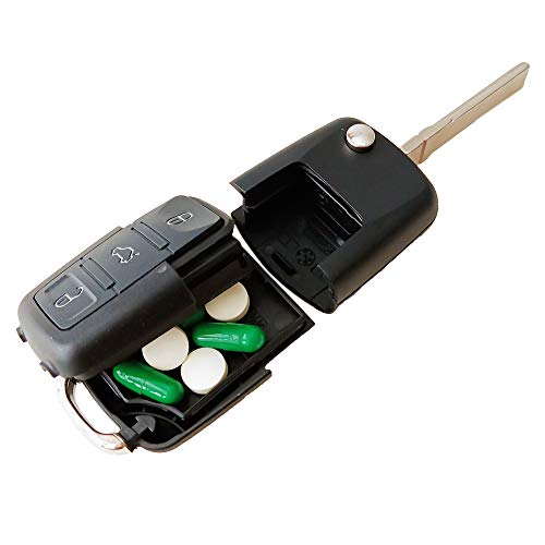 Secret Stash Fake Car Key Diversion Safe - Hidden Secret Compartment Stash it Box Discreet Decoy Car Key Fob to Hide Store Money, Jewelry Small Container to Keep Valuables Safe in Plain Sight Storage Keychain (1) - Image 1